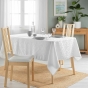 Nappe rectangle 140 x 240 cm jacquard doriane Blanc