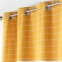 Lot de 2  Rideaux tamisant 140 x 240 cm coton recyclé + fils coupés Linechic Jaune