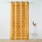 Voilage a oeillets 140 x 240 cm voile tissé appliqué Levita Ocre