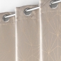 Lot de 2 Rideaux à Oeillets (140 x 260 cm) ECLAT Taupe, Occultant Imprimé Métallisé