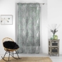 Voilage a oeillets 140 x 240 cm voile sablé imprimé Majolica Menthe