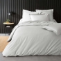 Pack parure 260 x 240 cm en percale 78 Fils + DH 160x200 cm Blanc