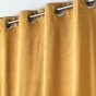 Rideau a oeillets 135 x 240 cm velours imprimé relief ton sur ton Aquarelle Jaune