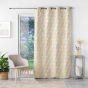 Rideau a oeillets tamisant 140 x 260 cm jacquard Floriani Jaune