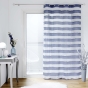Voilage a oeillets 140 x 260 cm voile sablé fils coupés Lalina Bleu