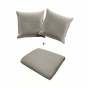 Couvre lit 2p mat.+2 hc 60x60 220 x 240 cm microfibre unie romane Gris