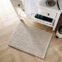 Tapis de bain 50 x 80 cm polycoton jacquard tisse isalis Sans
