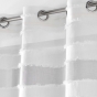 Voilage a oeillets 140 x 260 cm voile sablé fils coupés Lalina Blanc
