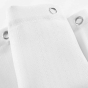 Rideau de douche+crochets 180 x 200 cm polyester uni yaline Blanc