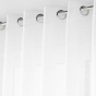Voilage grande largeur a oeillets 300 x 240 cm effet lin tisse haltona Blanc