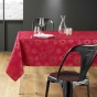 Nappe rectangle 150 x 300 cm polyester imprime metallise pampille Rouge/or