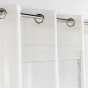 Voilage a oeillets 140 x 240 cm aspect brillant Sunline Blanc/or