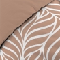 Housse de couette 260 x 240 cm coton 57 fils MORGANE Mocha + 2 taies