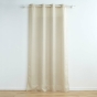 Rideau a oeillets 140 x 280 cm polyester uni+fils metallises zeline Naturel