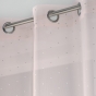 Lot de 2 Voilages 140 x 240 cm pois métallisés  Orion Rose