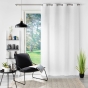 Voilage à œillets petite hauteur 140 x 180 cm – Voile tissé Soane Blanc