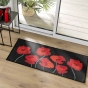 Tapis rectangle 50 x1 20 cm – Coquelicots – Finition surjet – antidérapant