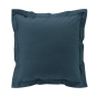 Taie d’oreiller 63 x 63 cm en percale Bleu – Volant plat & point bourdon