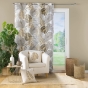 Lot de 2 Rideaux a oeillets 140 x 260 cm polyester imprime metallise Mogador