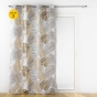 Lot de 2 Rideaux a oeillets 140 x 260 cm polyester imprime metallise Mogador