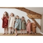poncho enfant mixte 2/5 ans gaze de coton unie gaïa pampa