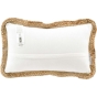 Coussin déhousssable passepoil 30 x 50 cm polycoton +jute Akina Naturel