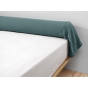 Taie de traversin gaze de coton Bio 85 x 185 cm Bleu canard