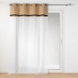 Voilage a oeillets 140 x 240 cm voile sablé + jute Malory Noir