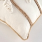 Coussin déhoussable passepoil 30 x 50 cm – Coton tresse et tufté – SAHARA