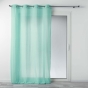 Voilage a oeillets 140 x 240 cm polycoton uni mitsy Ciel