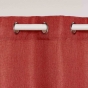 Rideau a oeillets 140 x 280 cm polyester uni+fils metallises zeline Terracotta
