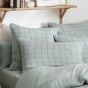 Taie d’Oreiller 50 x 70 cm – Gaze de Coton Tissée – Gaïa Match Eucalyptus