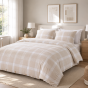 Housse de couette 260 x 240 cm cm Flanelle de coton HECTOR – Beige