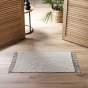 Tapis rectangle a franges 50 x 80 cm coton/polyester tisse alessia Sans