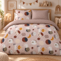 Parure de lit réversible SKY DREAM 240 x 220 cm + 2 taies – 100% coton – 57 fils