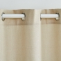 Rideau a oeillets 140 x 280 cm polyester uni+fils metallises zeline Naturel