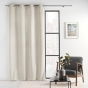Rideau à œillets 140 x 260 cm – Velours à relief Verra Beige