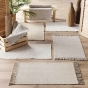 Tapis rectangle 50 x 80 cm coton/polyester tisse alivia Naturel