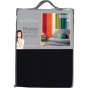 Housse clic clac 120 à 140 cm - 185 à 200 cm polyester uni essentiel Noir