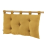 Tête de lit 5 boutons avec passants – 50 x 80 cm – Gaze de coton Gaïa Jaune safran