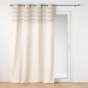 Rideau tamisant 140 x 240 cm coton recyclé + fils coupés Linechic Naturel