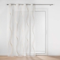Lot de 2 voilages a oeillets 140 x 240 cm imprimé metallisé Elona Or