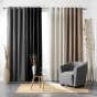 Rideau a oeillets 135 x 240 cm occultant tisse tramina Noir