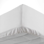 Drap housse 2 personnes 160 x 200 cm uni 57 fils lina Blanc