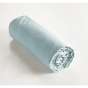Drap housse 200 x 200 cm coton 57 fils ambre bleu craie Bleu clair