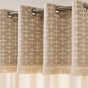 Rideau à œillets 140 x 240 cm coton/polyester top jacquard frange Domino