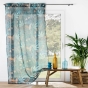 Voilage grande hauteur 140 x 280 cm voile sablé imprimé Tilda Vert