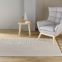 Tapis rectangle 120 x 170 cm tissé plat relief Ezio