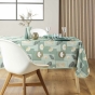 Nappe rectangle 145 x 240 cm polyester imprime metallise natane Sauge