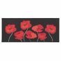 Tapis rectangle 50 x1 20 cm – Coquelicots – Finition surjet – antidérapant